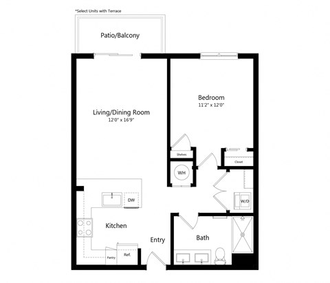 One-bedroom apartment at Vista Sur luxury apartments near Miami FL